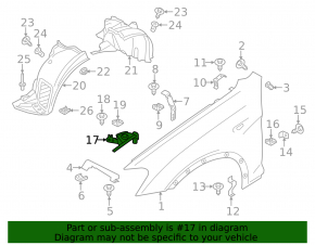 Bracket wing-headlight left BMW X3 F25 11-17
