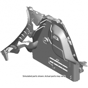 Arch trim left Chevrolet Bolt EUV 22-23 black