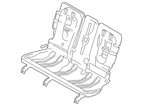 Rear seat frame (2nd row) BMW X2 F39 18-23 without upper part