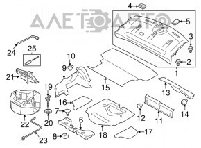 Rear shelf Subaru Impreza 17- GK