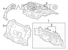 Rear panel of Honda Accord 16-17 rest hybrid on the body, blue