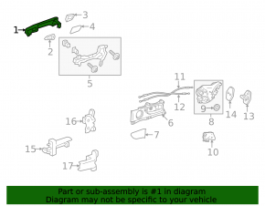 Lexus IS 14-24 outer rear right door handle