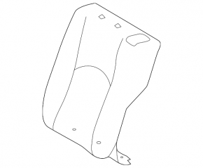 Rear seat backrest, 2nd row, left, Lexus UX200 UX250h 19-26, black leather, dry-cleanable