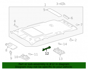 Ceiling handle rear left Toyota Rav4 19- gray