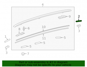 Roof trim rear left Lexus RX350 RX450h 16-22