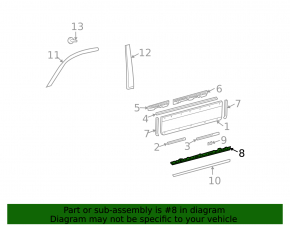 Front right lower door molding bracket Lexus GX470 03-09