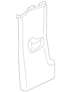 Rear pillar trim in front of the window right VW Touareg 11-14 gray