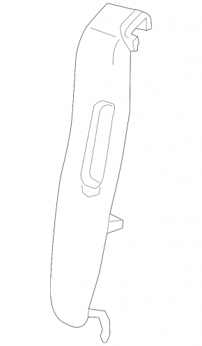 Left rear seat side panel for Acura ILX 13-15, black leather, dented