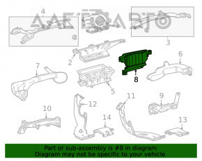 Air intake for heater Toyota Highlander 20-22 3.5