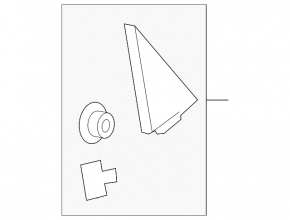 Triangle door rear right Audi Q3 8U 15-18 external, black gloss