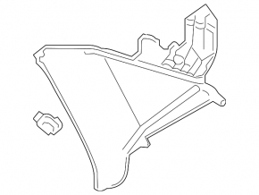 Rear window trim left Audi A4 B9 17 - black, worn