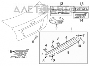 Subaru Impreza 17-21 GK Trunk Lid Emblem Badge