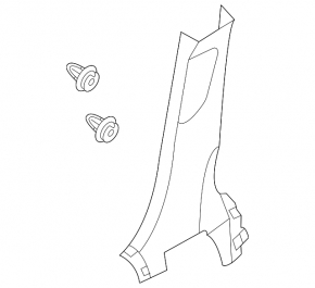 Center pillar trim lower right Subaru Outback 20-23 black