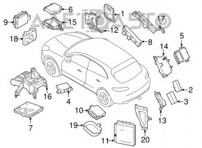 Bracket Body Control Module BCM Porsche Macan 15-