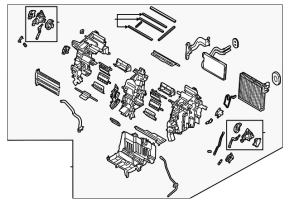The bare heater housing of the Hyundai Tucson 25-26 1.6T HEV air conditioner