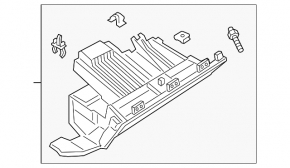 Black glove compartment for the Porsche Cayenne 19-23