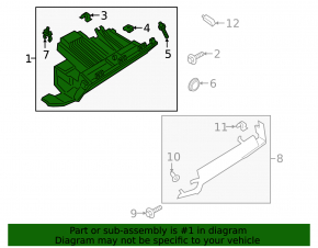Black glove compartment for the Porsche Cayenne 19-23
