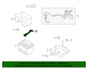 Battery mount Ford Flex 09-19