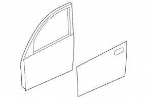 Door bare front left Mazda3 03-08 HB