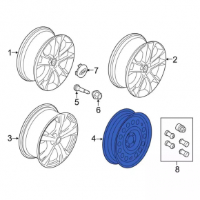 Spare wheel for Lincoln MKC 15-19 R17 165/70