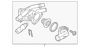 Thermostat housing Ford Focus mk3 15-18 1.0T rest