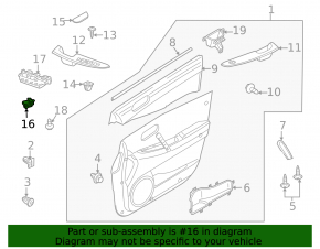 Front right window lift control Mazda CX-7 06-09 black