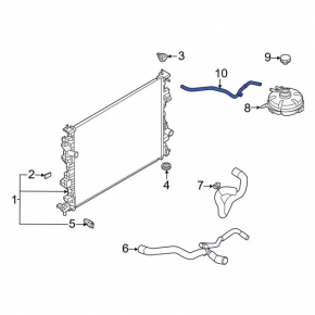 Cooling pipe return tank-radiator Ford Escape MK4 20-22 1.5T