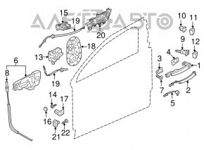 Front left door lock cylinder Audi Q7 16-