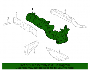 Exhaust manifold Toyota Prius 30 10-15