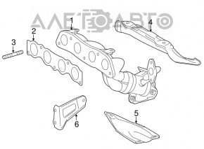 Exhaust manifold Toyota Prius 30 10-15