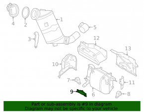 Muffler bracket right BMW i3 14-20 with rubber