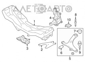 Front subframe burdock left Subaru Impreza 17-23 GK