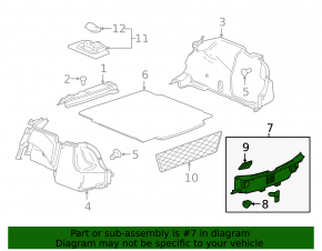 Chevrolet Malibu 16-23 trunk opening trim black, scratches, broken latch