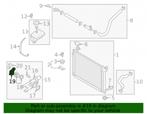 Thermostat cover Hyundai Santa FE Sport 17-18 2.4