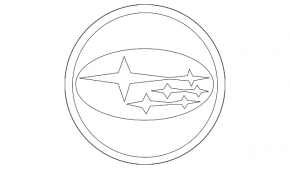 Center cap for disk R17 Subaru Impreza WRX GH 09-14 type 1, silver