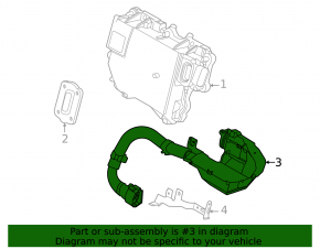 High-voltage cable for the rear engine inverter of the Nissan Ariya 23-25