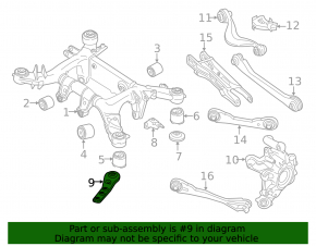 Rear subframe burr left BMW 5 G30 17-23