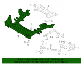 Front subframe BMW X3 F25 11-17 rusty