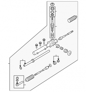 Subaru Legacy 10-14 Power Steering Rack, 2.5T, 3.6T