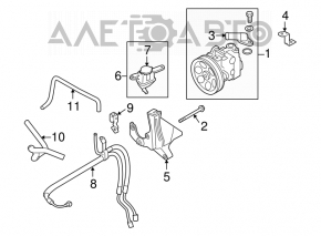 High-pressure power steering hose for Subaru Forester 2010 SH