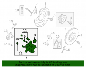 Rear left support Volvo V90 17-22 usa under R16 electric