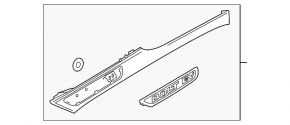 Left wing molding Chevrolet Bolt EV 22-23