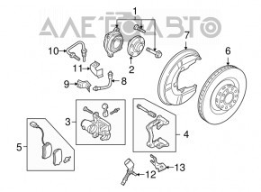 ABS sensor rear right Audi A4 B8 08-16