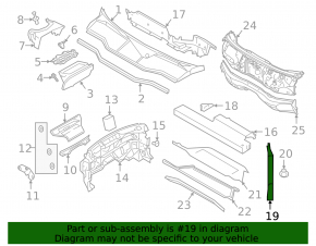 Right front strut bar for Audi E-Tron 19-23