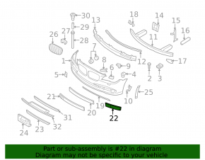 Left front bumper grille BMW 7 F01 11-15 Without m package, 760, 740 models, closed, Without m package, 2013-15, half open, Without m package, 750 models, closed