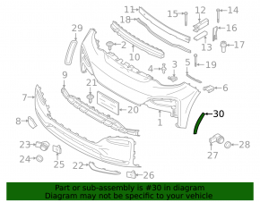 Front left fender arch trim BMW i3s 18-21