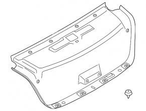 BMW 5 G30 17-23 Trunk Lid Trim Black