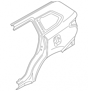 Mitsubishi Outlander 18-22 PHEV fast-charging rear left quarter wing