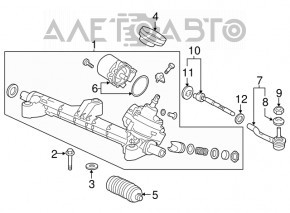 Honda Accord 13-17 steering rack chip broken