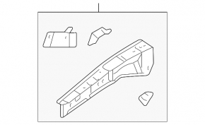 Right fender apron inner panel for Toyota Camry v40 07-11